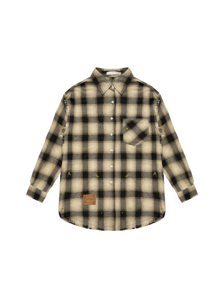 Black &amp; Blue Vintage Plaid Shirt