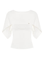 White Off Shoulder Knit Top