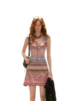 Floral Ruffle Pink Mini Dress