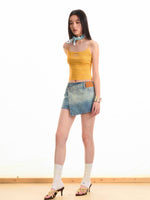 Modern Rhinestone Galaxy A-line Skirt