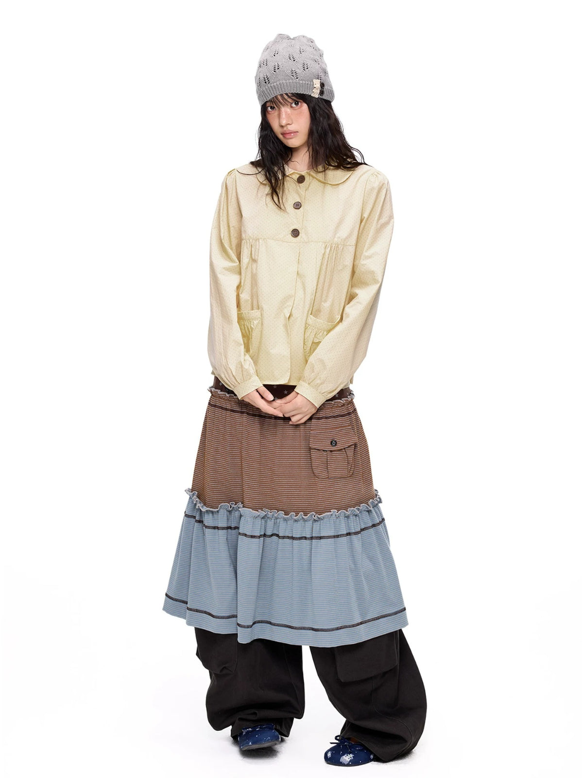 Polka Dot Doll Collar Shirt
