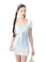Ruched Cami & Cardigan Set