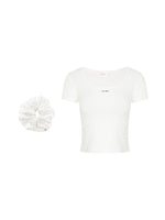 Lace Backless U Neck Tee
