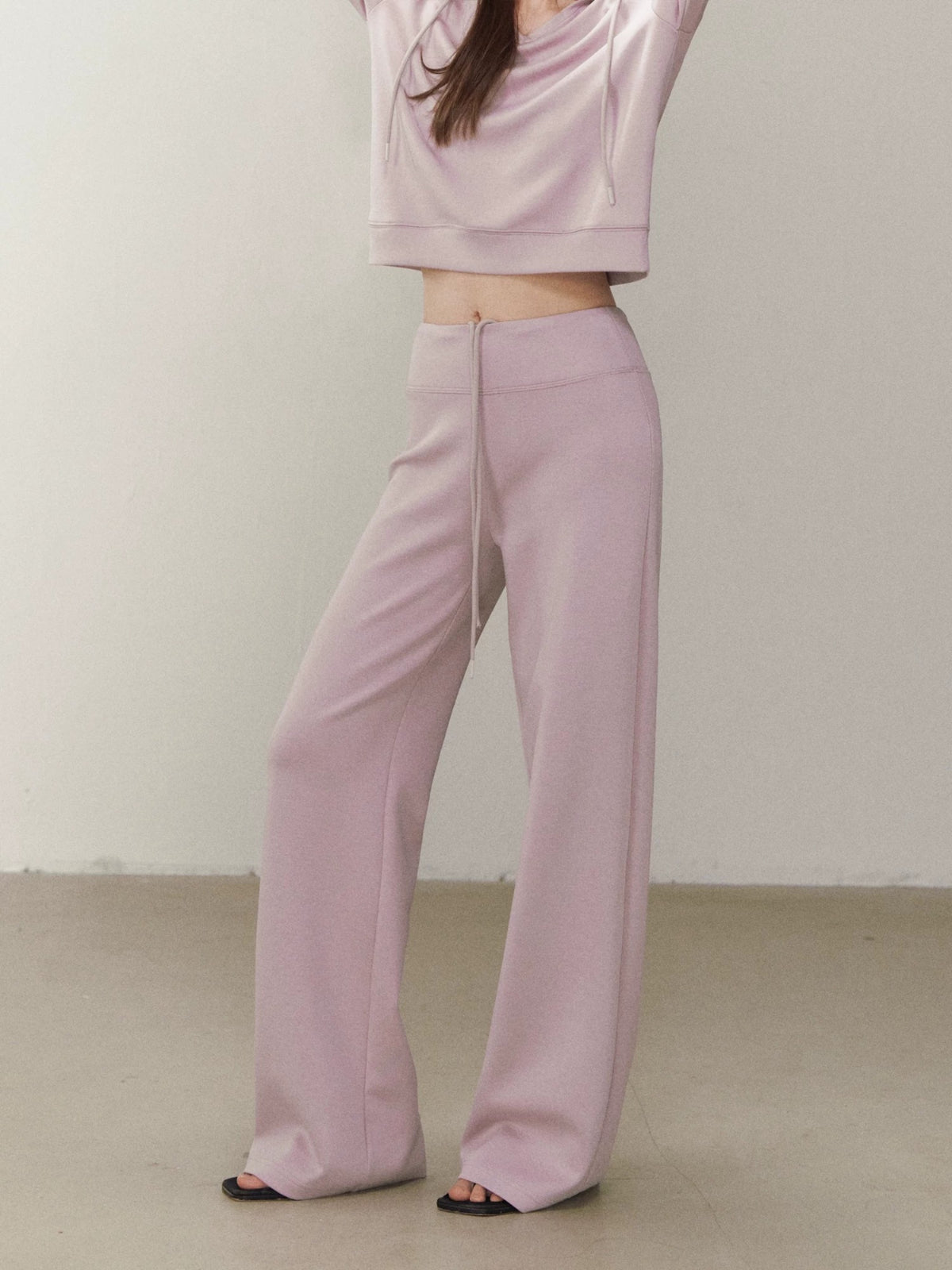 Layered Hoodie Cardigan &amp; Pants Set