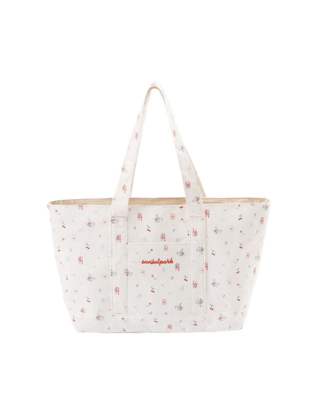 Floral Canvas Tote Bag