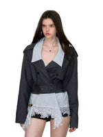 Detachable Faux Layered Blazer