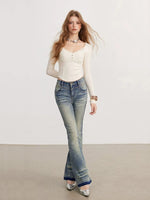 Lace Patchwork Long Sleeve Top