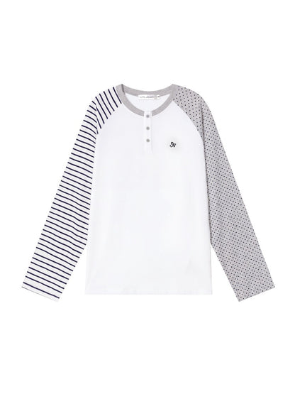 Raglan Henley Long Sleeve Top
