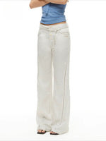 Wheat Straight Linen Pants