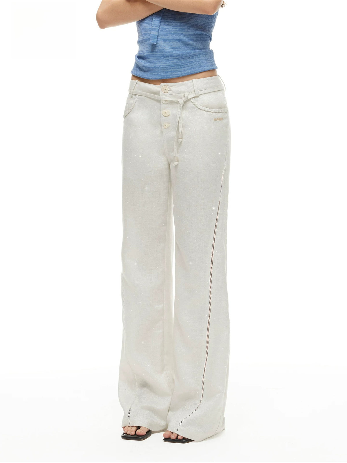 Wheat Straight Linen Pants