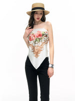 Air Garden Satin Scarf Top