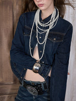Waist-Cinched Denim Jacket
