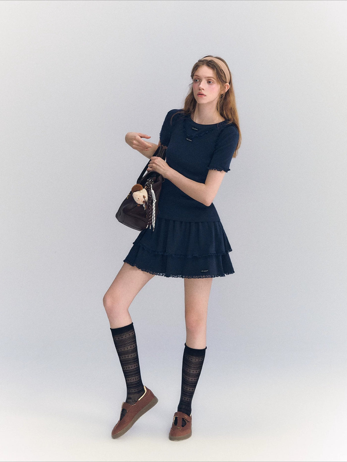 Lace Knit Two-Piece Set