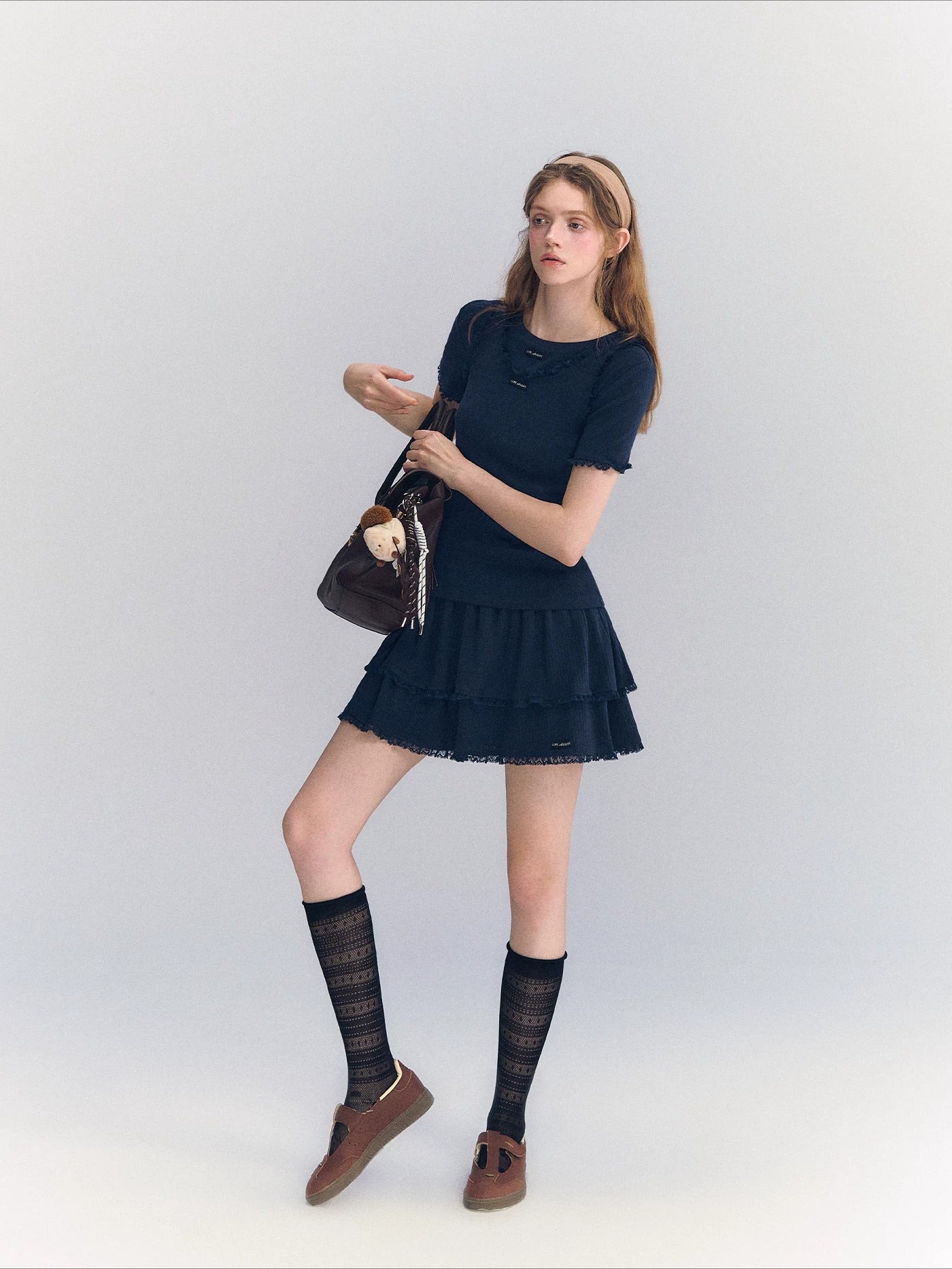 Lace Knit Two-Piece Set
