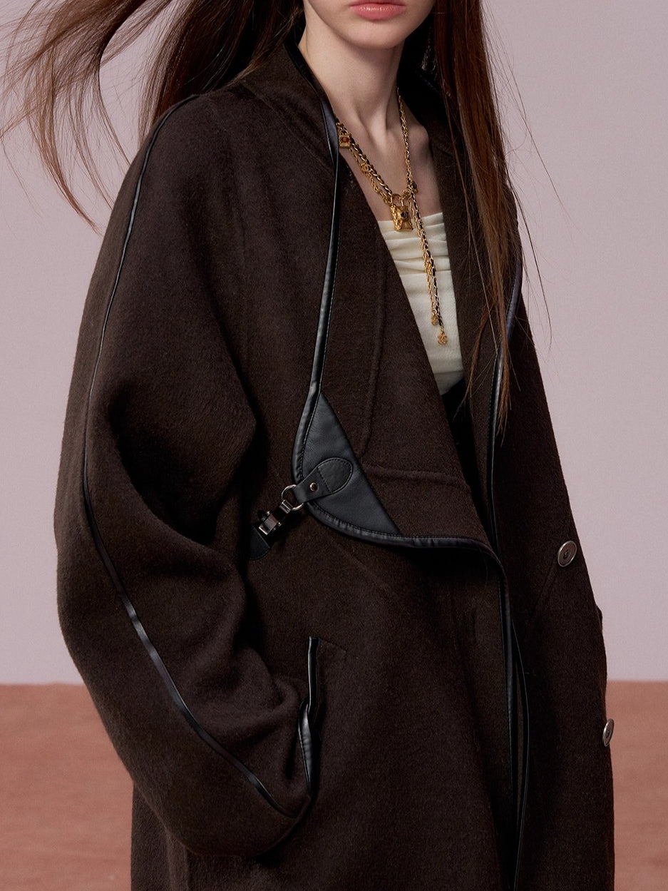 Vintage Shearling-Wool Double-Faced Coat