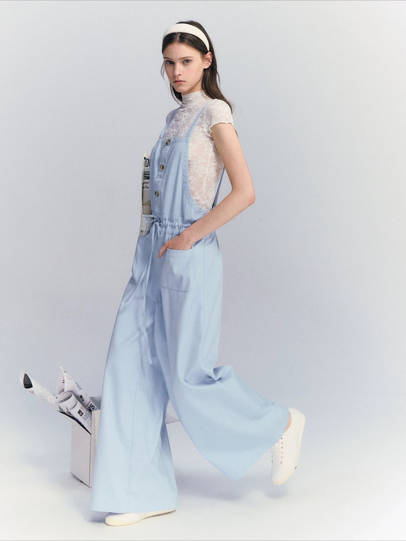 Cotton Drawstring Jumpsuit