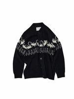 Fair Isle Cat Jacquard Cardigan