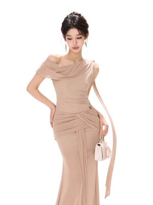 Twist Mesh Mermaid Dress