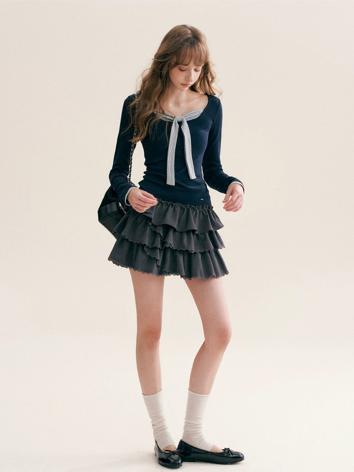 French Ruffle Mini Skirt