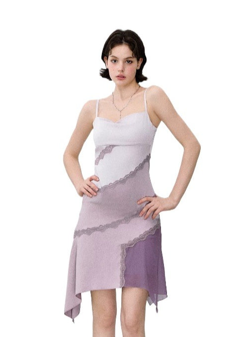 Purple Lace Slip Dress