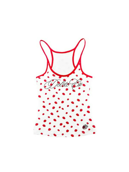 Rhinestone Ribbed Halter Tank Top