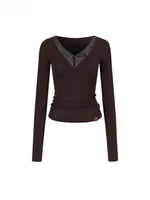 Modal Lace V-Neck Top