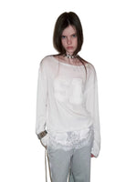 Patch Embroidery Lace Hem Tee