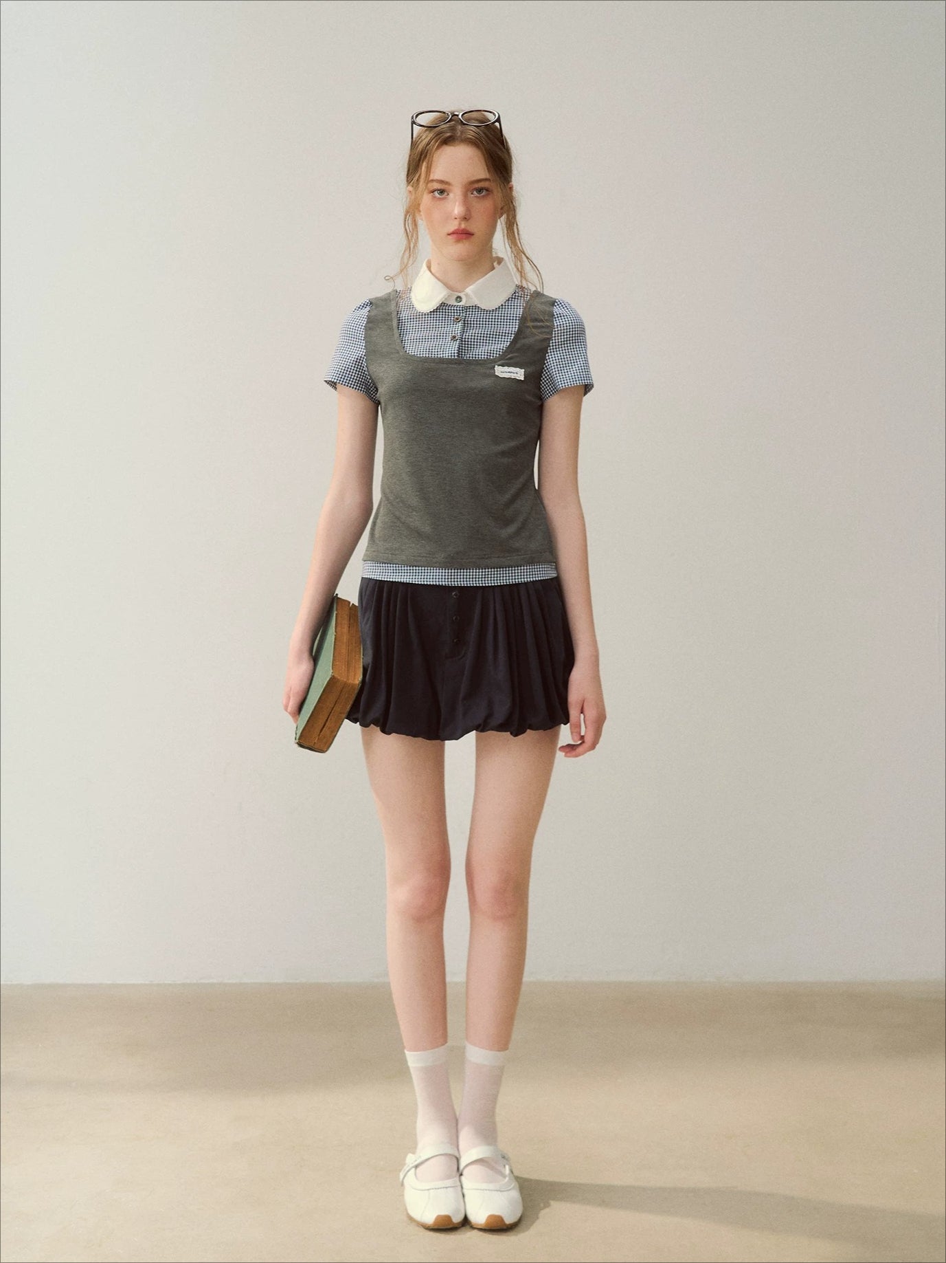 Faux Two-Piece Peter Pan Tee