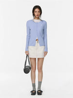 Wool Wave Knit Cardigan