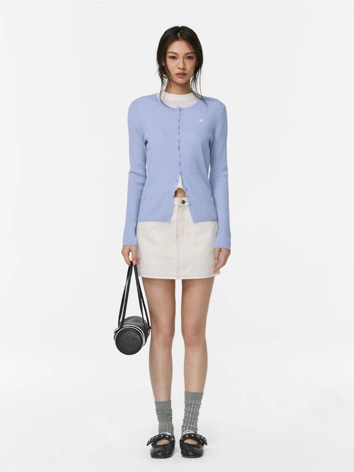 Wool Wave Knit Cardigan