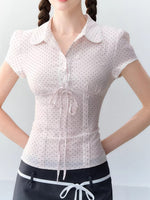 Polka Dot Lace Blouse