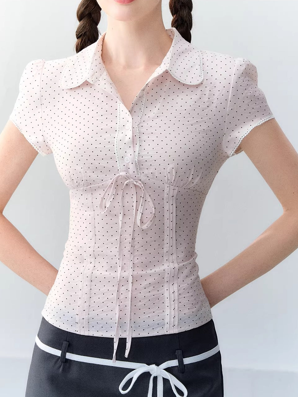 Polka Dot Lace Blouse