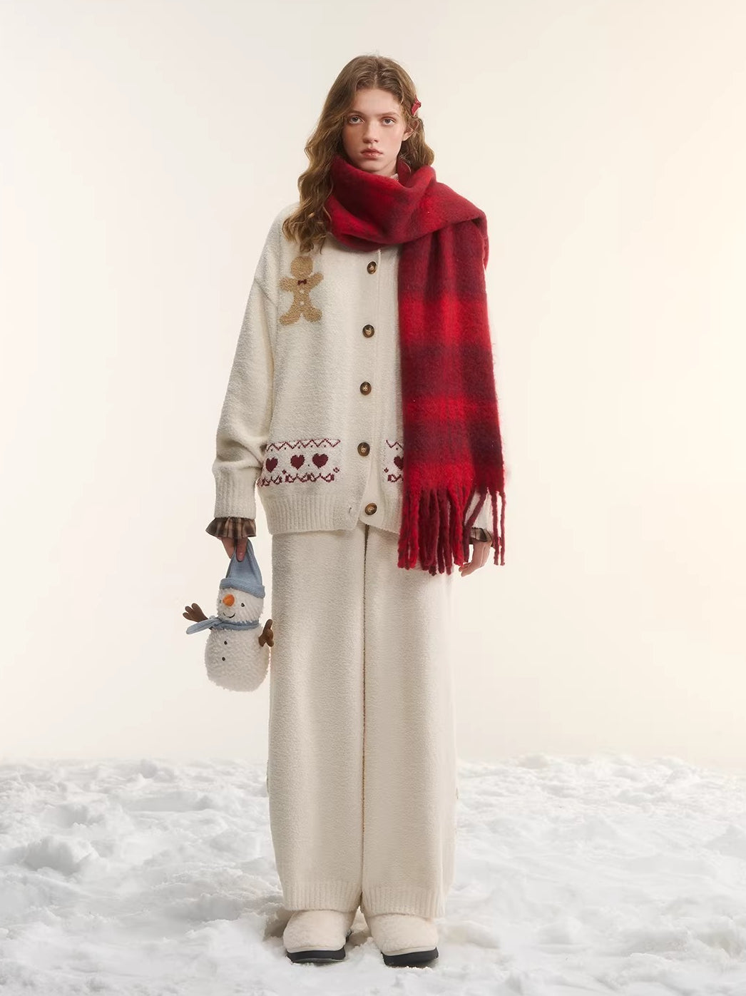 Gingerbread Fair Isle Knit Loungewear Set