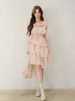 Tiered Lace Bow Dress