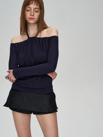 Lyocell Braided Off-Shoulder Top