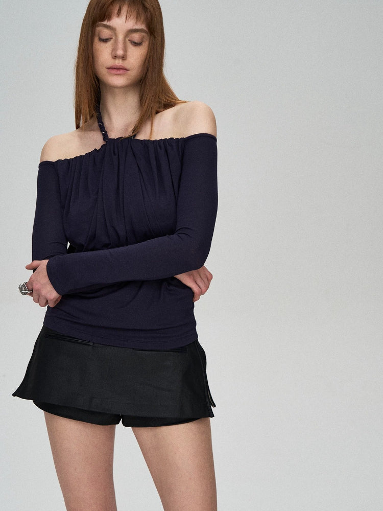 Lyocell Braided Off-Shoulder Top