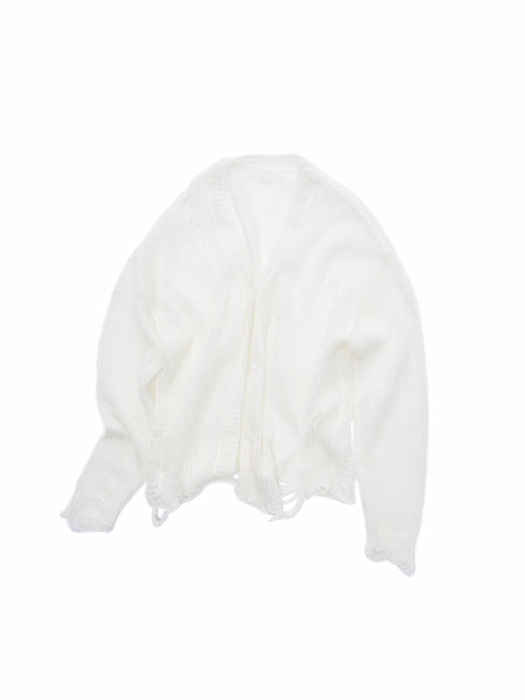 Mohair Star Cutout Cardigan