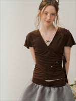 Bow Trim Tee Set