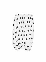 Polka Dot Contrast-Knot Bubble Midi Skirt
