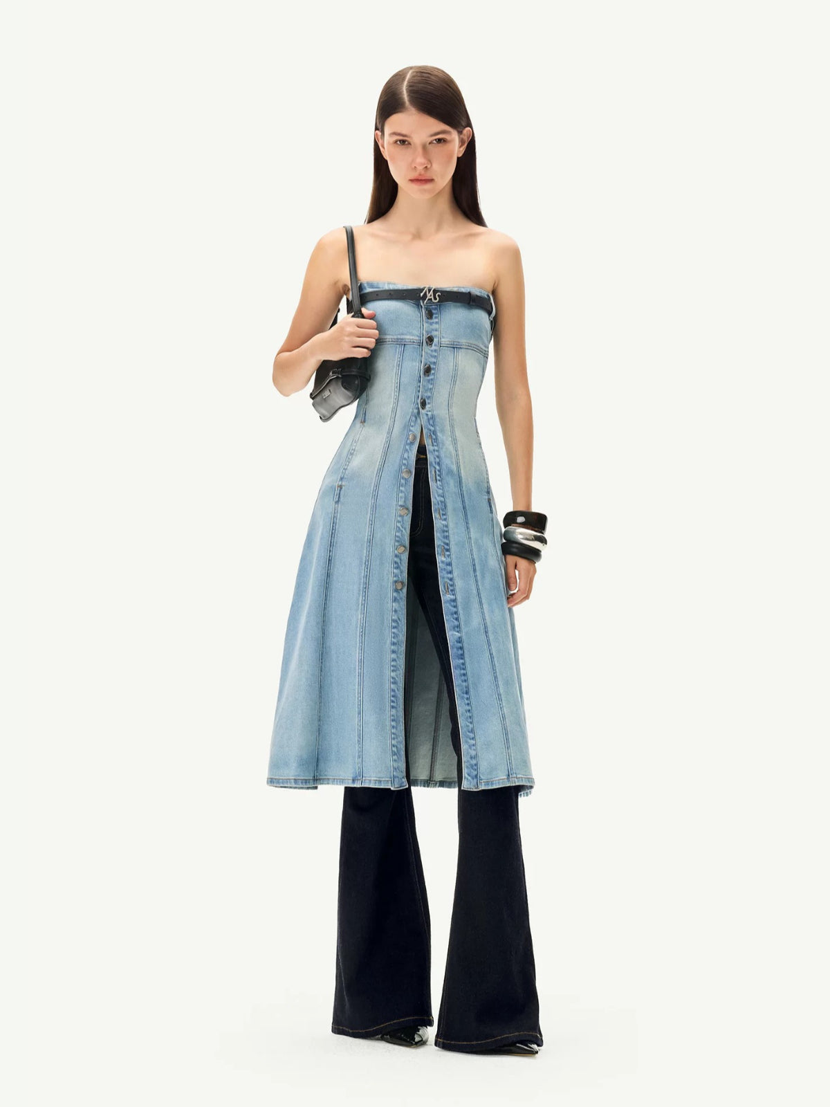Vintage Raw Denim Slim Flare Jeans