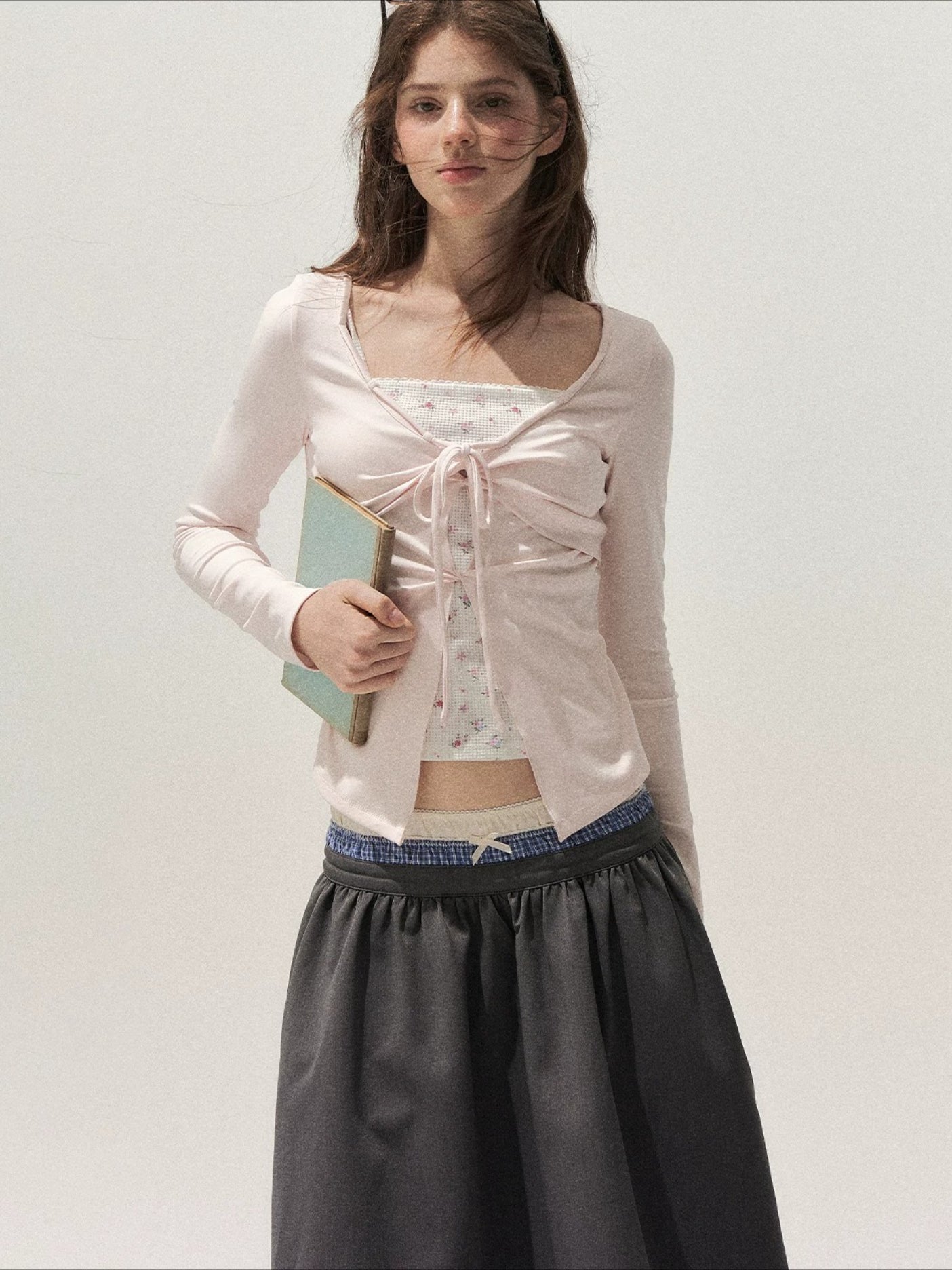 Twist Bow Floral Knit Top