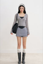 Contrast V-Neck Knit Sweater