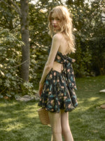 French Lace Bow Little Black Dress