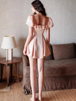 Florette Satin Chiffon Dress