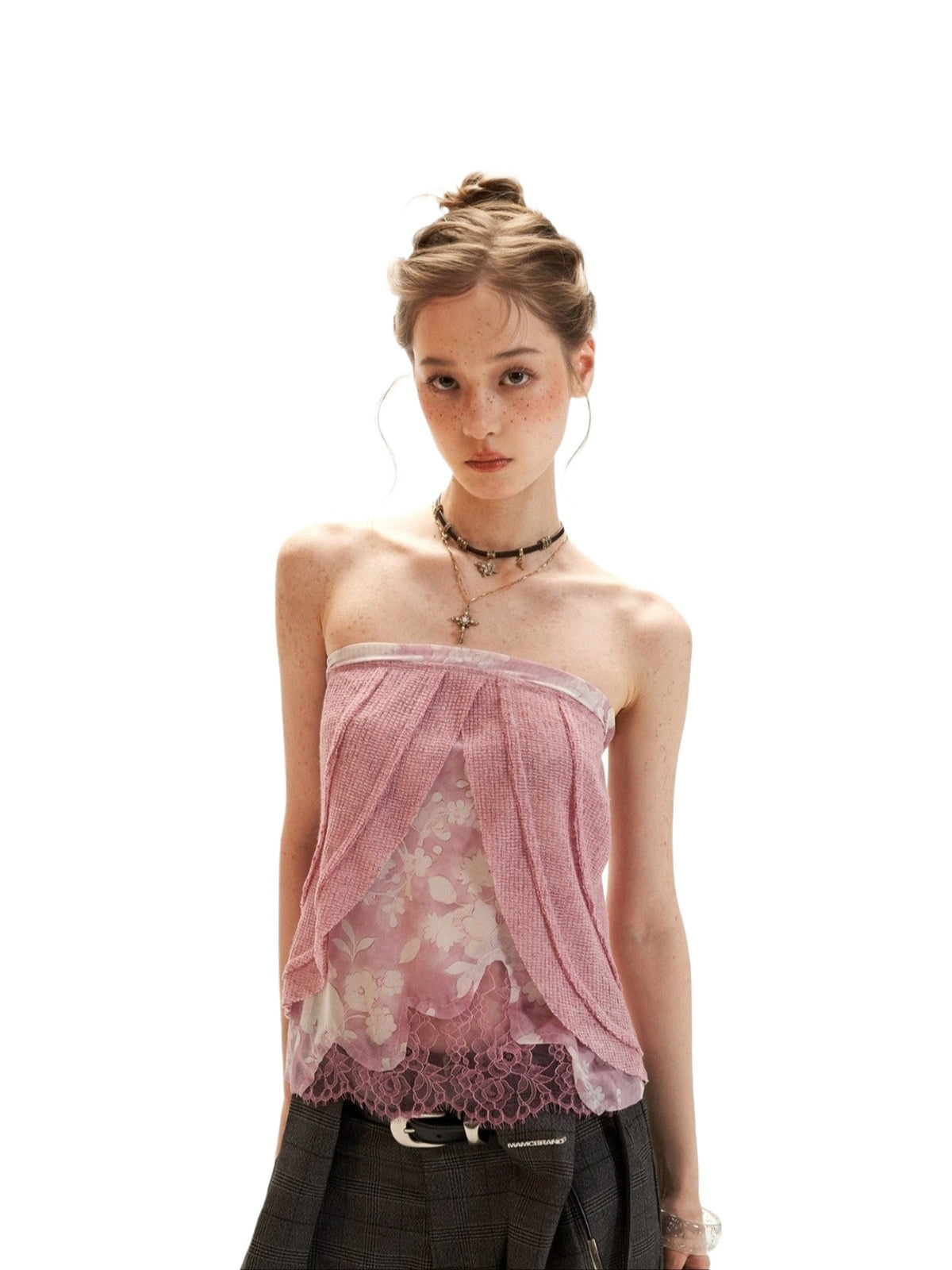 Floral Lace Cami Bustier Top
