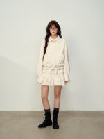 Lace-Trimmed Jacket & Skirt Set