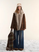 Detachable Fur Collar Padded Parka