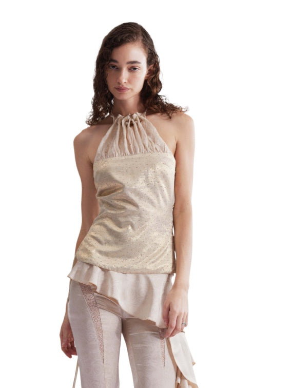 Beaded Crystal-Studded Camisole