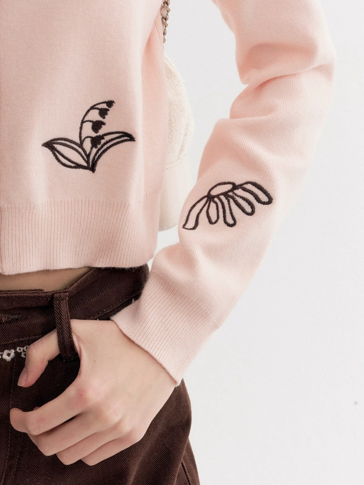 Layered Embroidered Cardigan