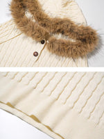 Cable Knit Hooded Sweater